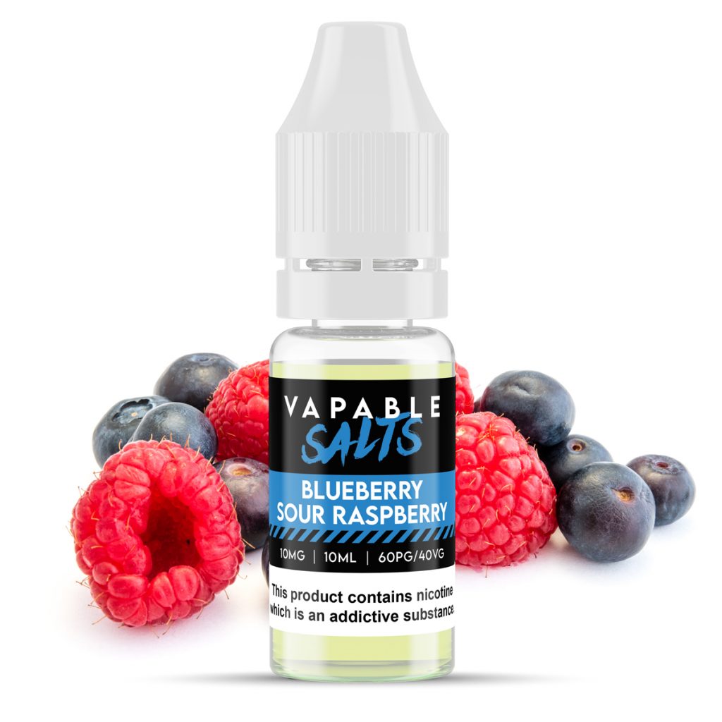 Blueberry Sour Raspberry Flavour Vapable Salts ELiquid 10ml Vapable