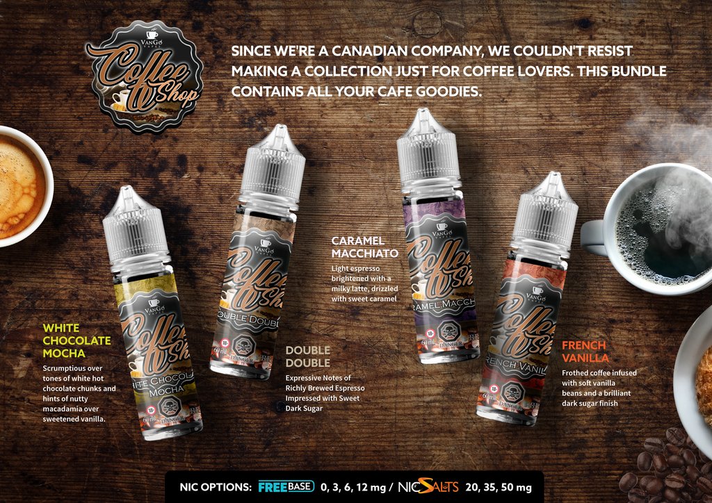 Coffee Series E Liquid VanGo Vapes 60ml Vape Geek Canada