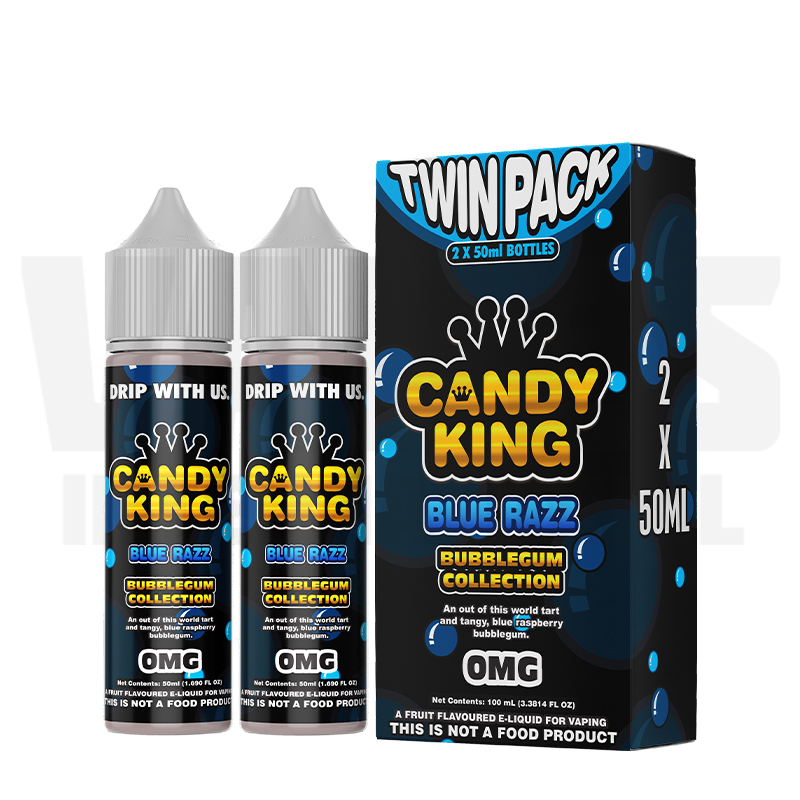 Candy King Bubblegum Blue Razz (2×50 ml, Shortfill) Vapes International