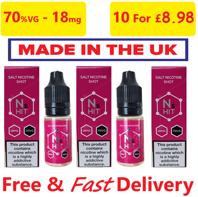 Cheapest Nic Salts Shot 70VG 18mg Vapestorm