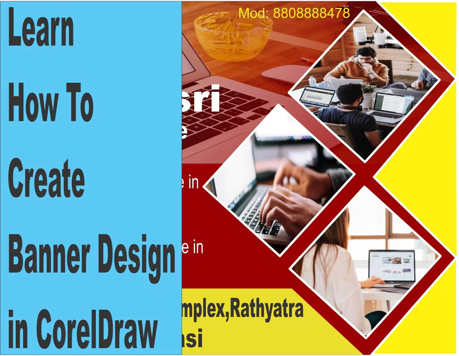 Banner Design in CorelDraw, Easy Method, Computer Steps.