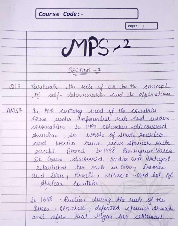 Best Quality IGNOU Handwritten Assignment 202223