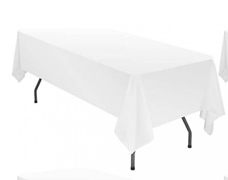 6FT Table Clothes (White) Vargas party rental Fort Myers FL