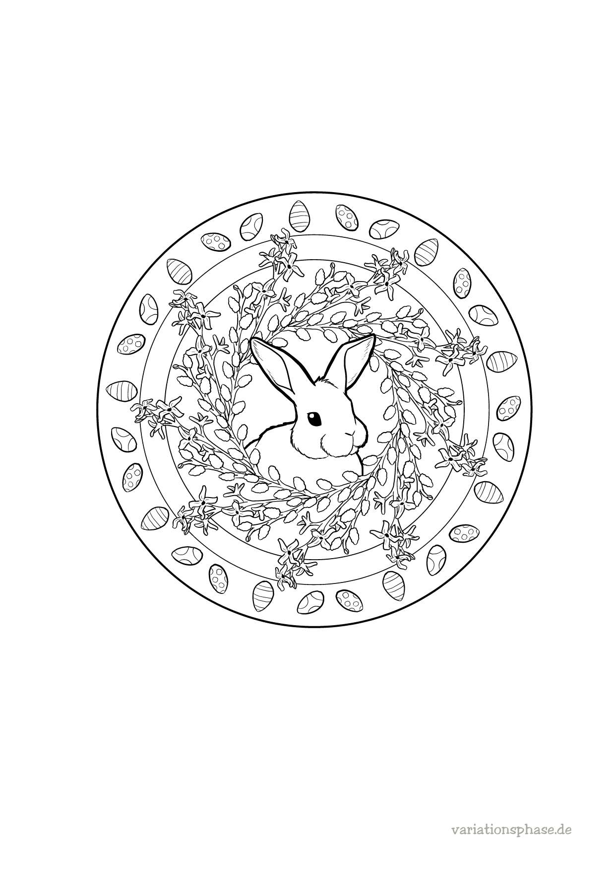 Ausmalbilder Ostern Mandala