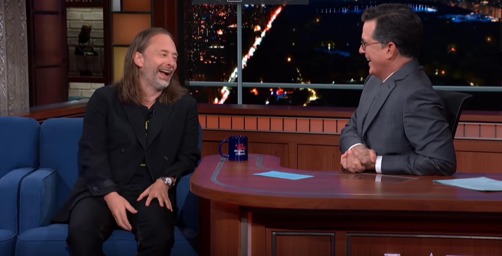 Radiohead Talk Show Host 2023 Radiohead's Thom Yorke Talks Today's 'Strange Times' On 'Colbert' - Variety