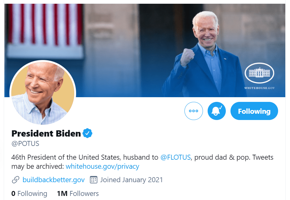 Twitter Officially Transfers POTUS Account to President Biden CBNC