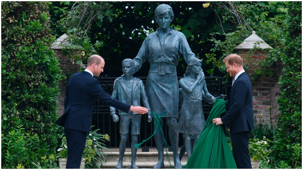 Princes William and Harry ReUnite to Unveil Princess Diana Statue