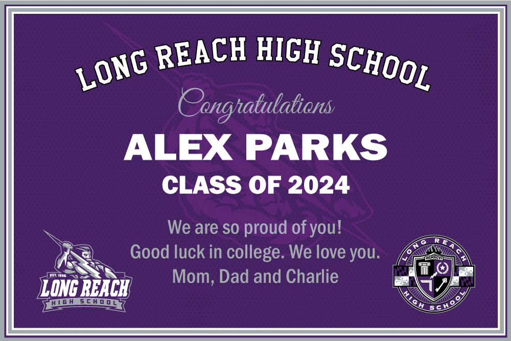 Long Reach High School Senior Banner Varsity Graphics