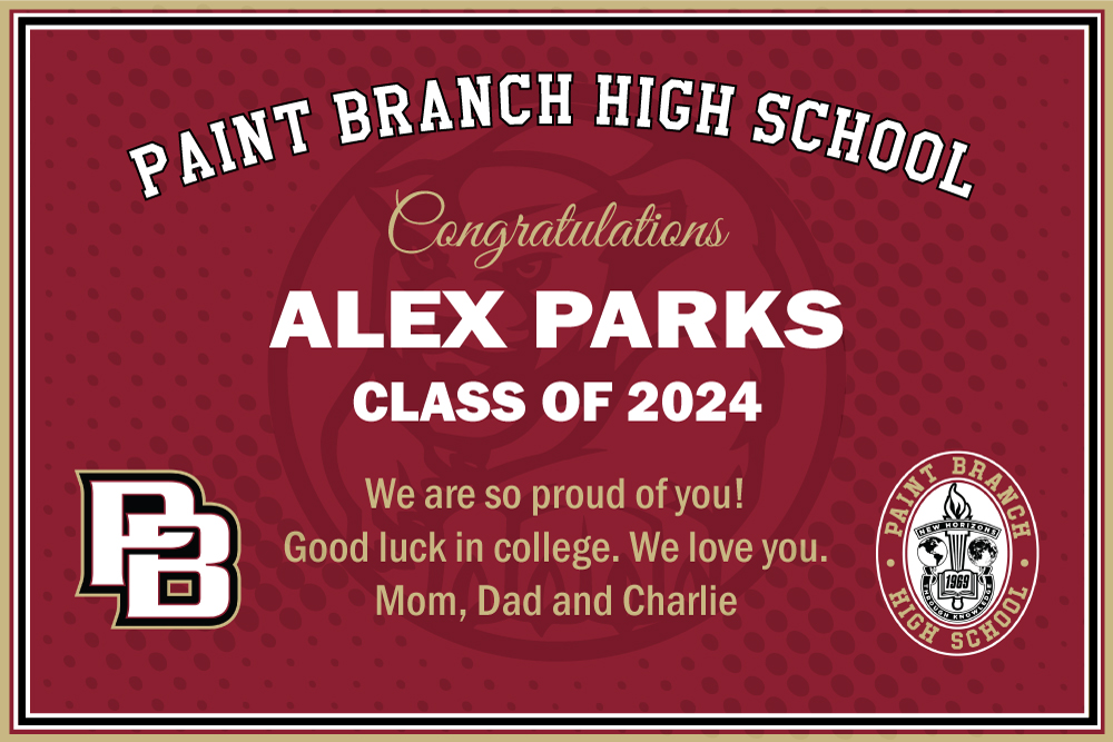 Paint Branch High School Senior Banner Varsity Graphics