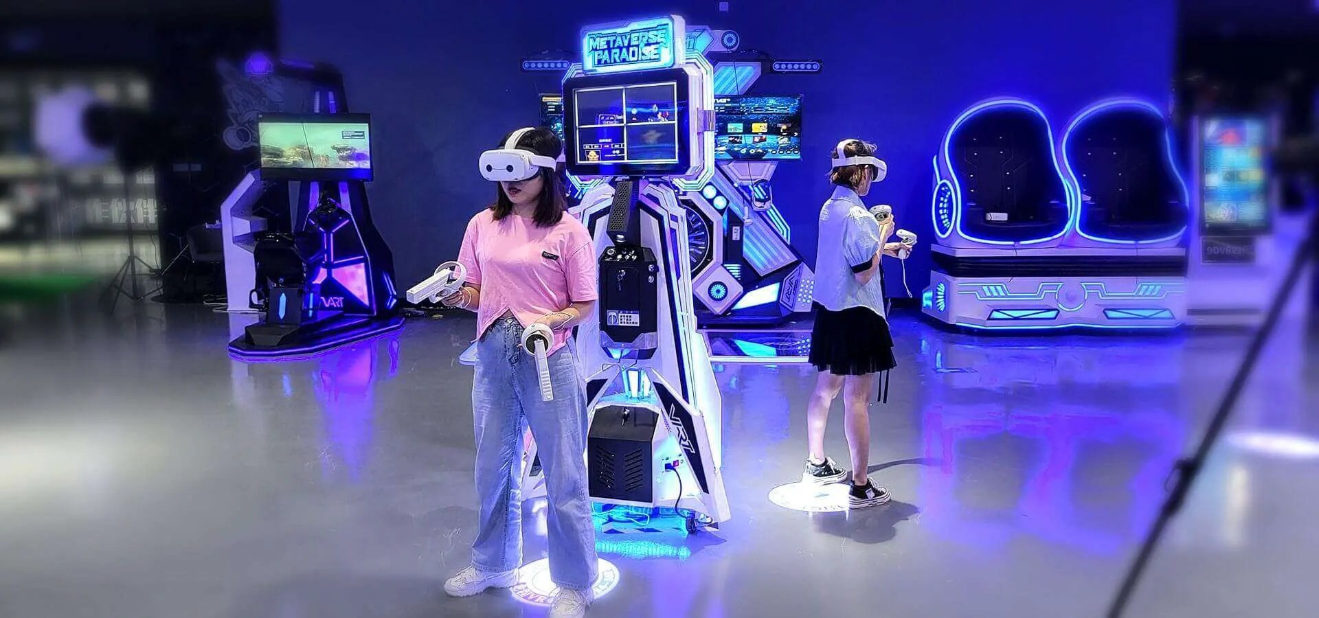 3 Players Meta VR Kiosk 9D VR Game Arcade VR Simulator VR Machine