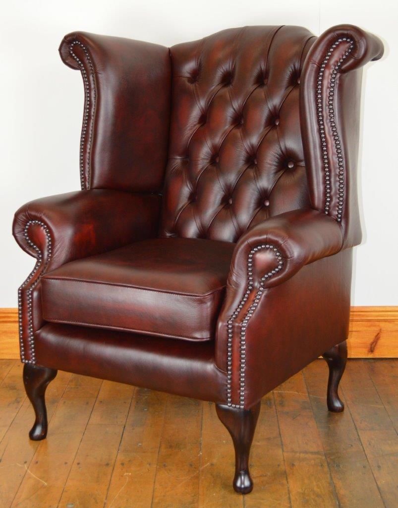 Herrliche Designer CHESTERFIELD Ohrensessel QUEEN Luxus Klasse Antik