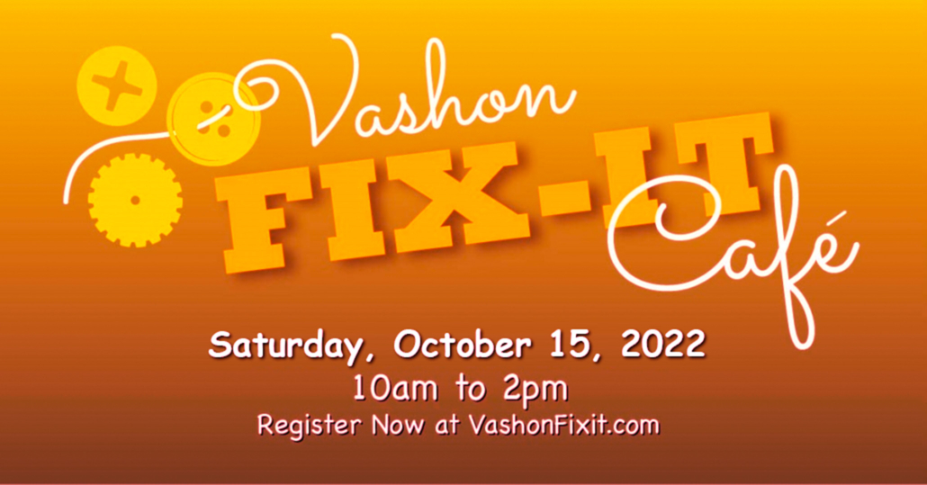 Register Now for Fall FixIt Café October 15 Vashon MakerSpace