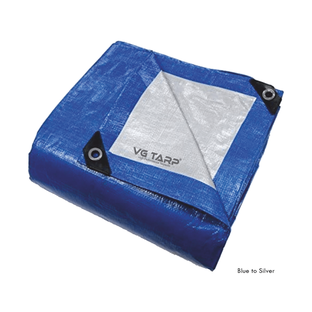 Tarpaulin Blue to silver 150 GSM Vasila Tarpaulin