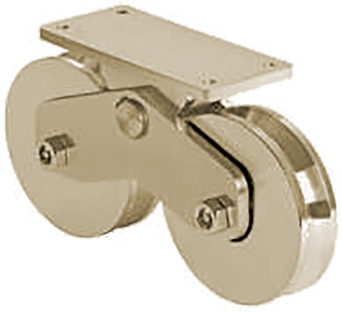 Bottom Roller Mounted Support Dual Wheel Double Bearing U Type