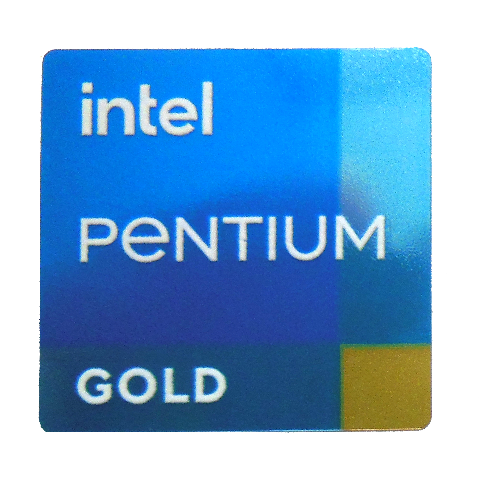 Intel Pentium GOLD Sticker 18 x 18mm / 11/16″ x 11/16″ [1110] Vath