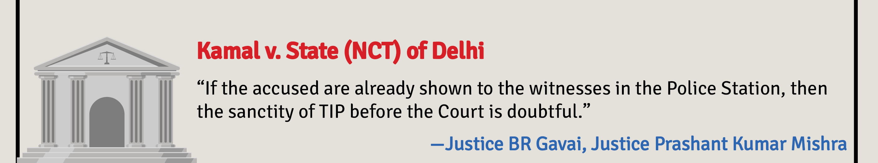 Sanctity of Test Identification Parade