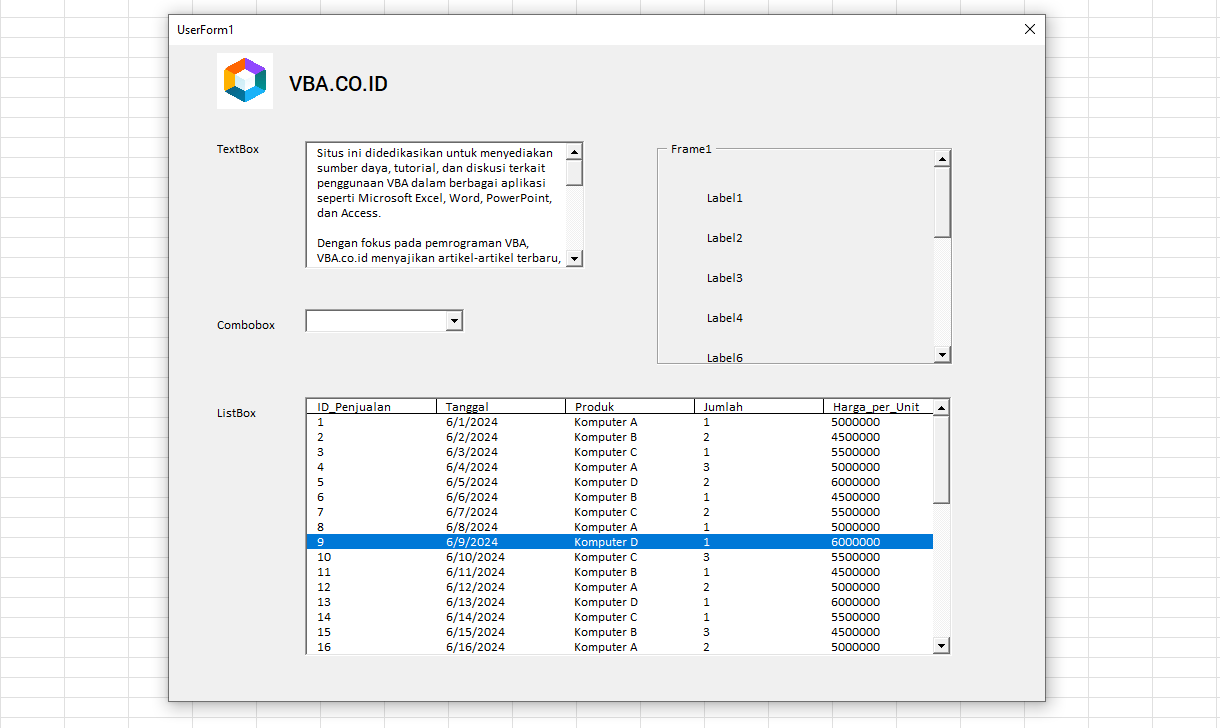 Scroll Mouse Control vba.co.id