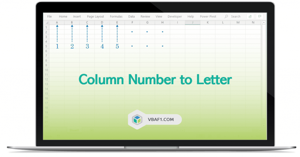 Column Number to Letter and Vice Versa Quick Reference in Excel