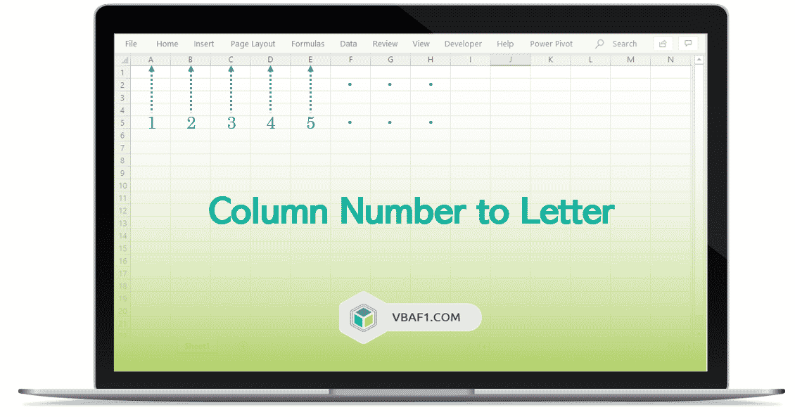 Column Number to Letter and Vice Versa Quick Reference in Excel