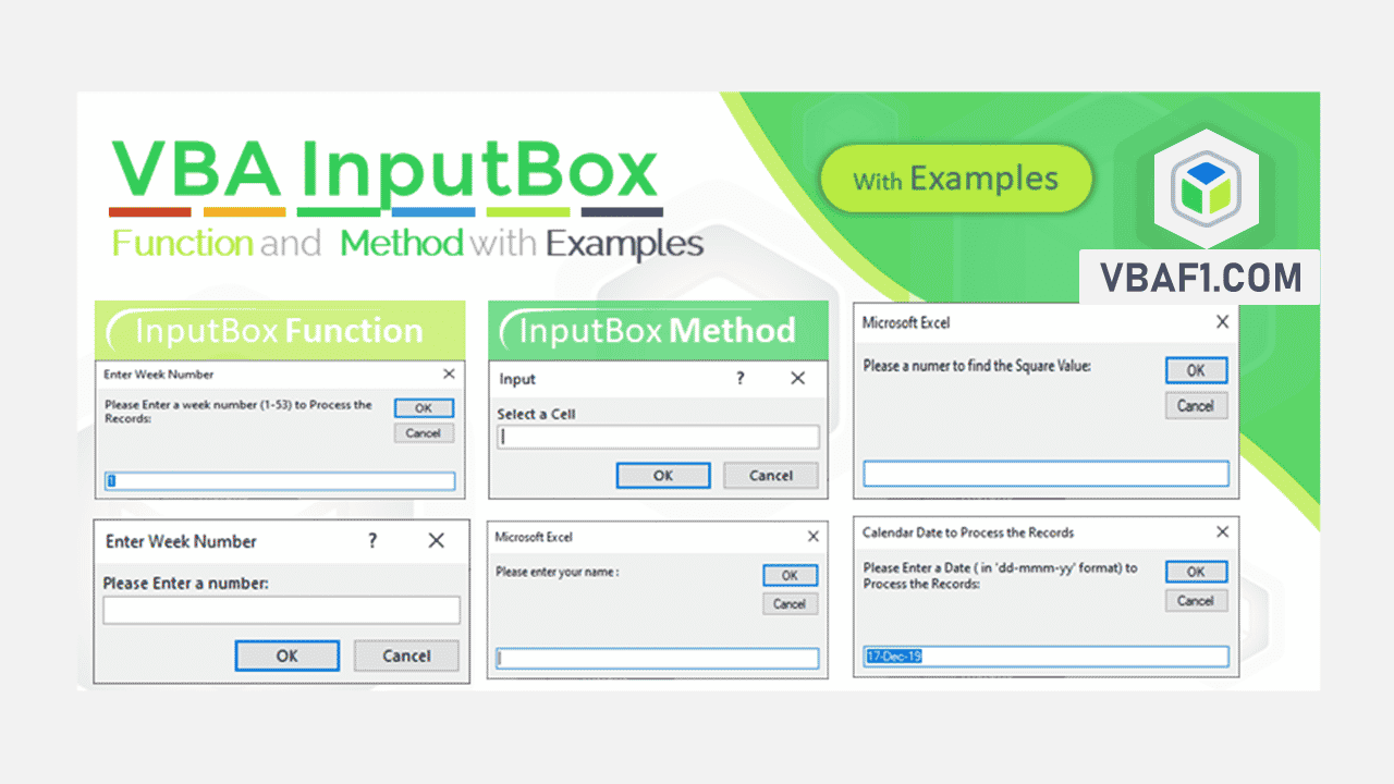 VBA InputBox Function Syntax & Examples