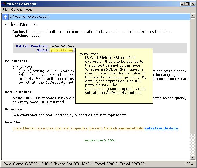 VBDOX Visual Basic Documentation Generator