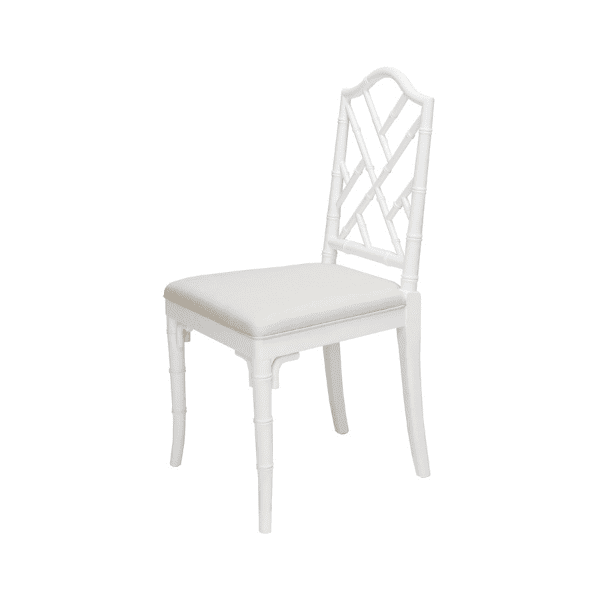 Fairfield Bamboo Dining Chair White Lacquer VB Home LLC