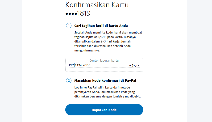 Cara Verifikasi PayPal dengan VCC tanpa Kartu Kredit