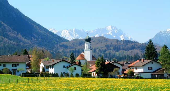 BERGFEX Panoramakarte Ohlstadt Karte Ohlstadt Alm Ohlstadt