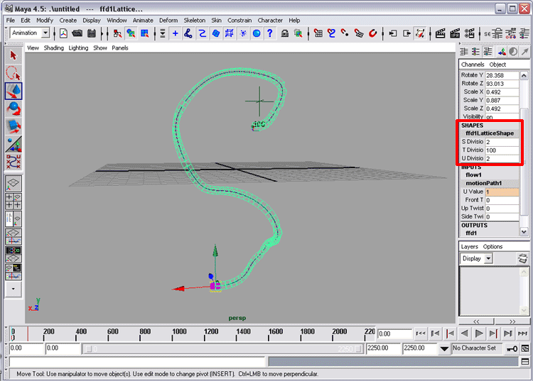 Maya Tutorial 'Growing' Geometry Along a Curve