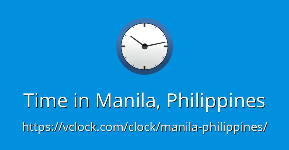 Time in Manila, Philippines vClock