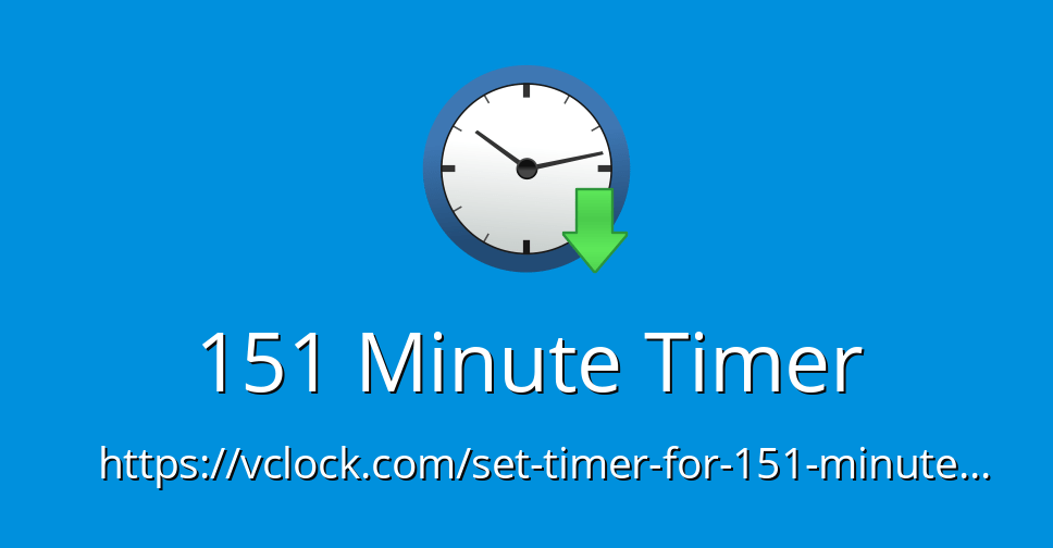 151 Minute Timer Online Timer Countdown