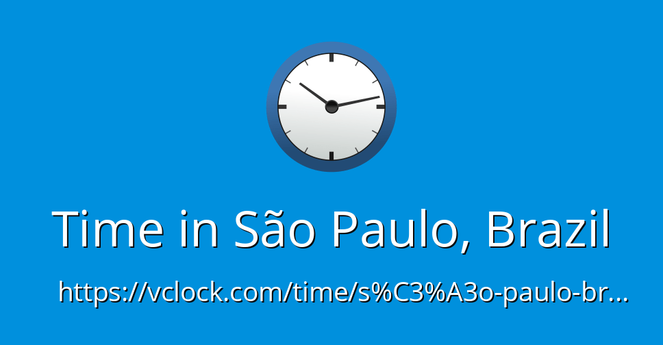 Time in São Paulo, Brazil vClock