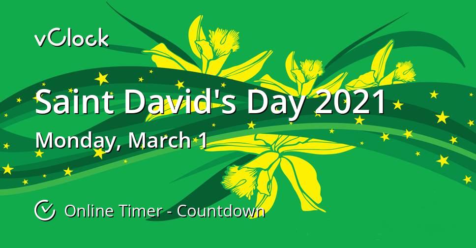 When is Saint David's Day 2021 Countdown Timer Online vClock