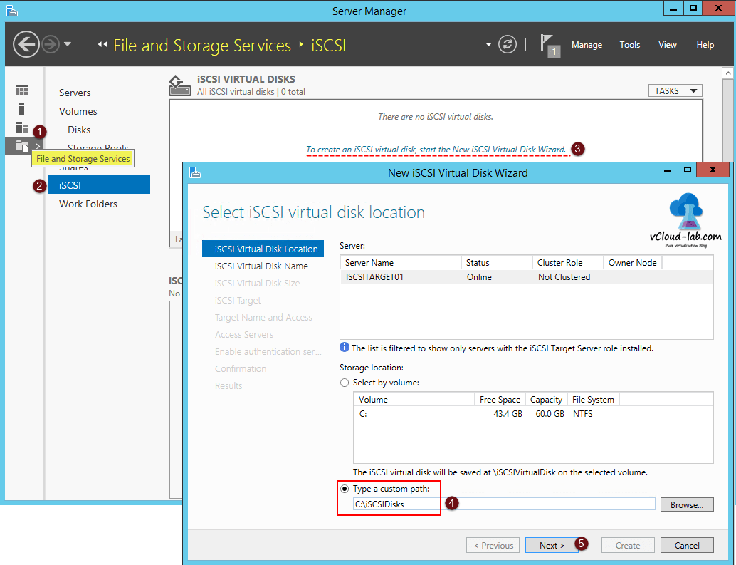 MICROSOFT WINDOWS 2012 R2 ISCSI TARGET STORAGE SERVER FOR ESXI AND