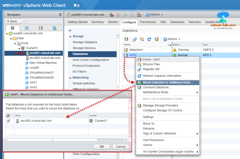 Mount NFS share to multiple ESXi hosts vGeek Tales from real IT