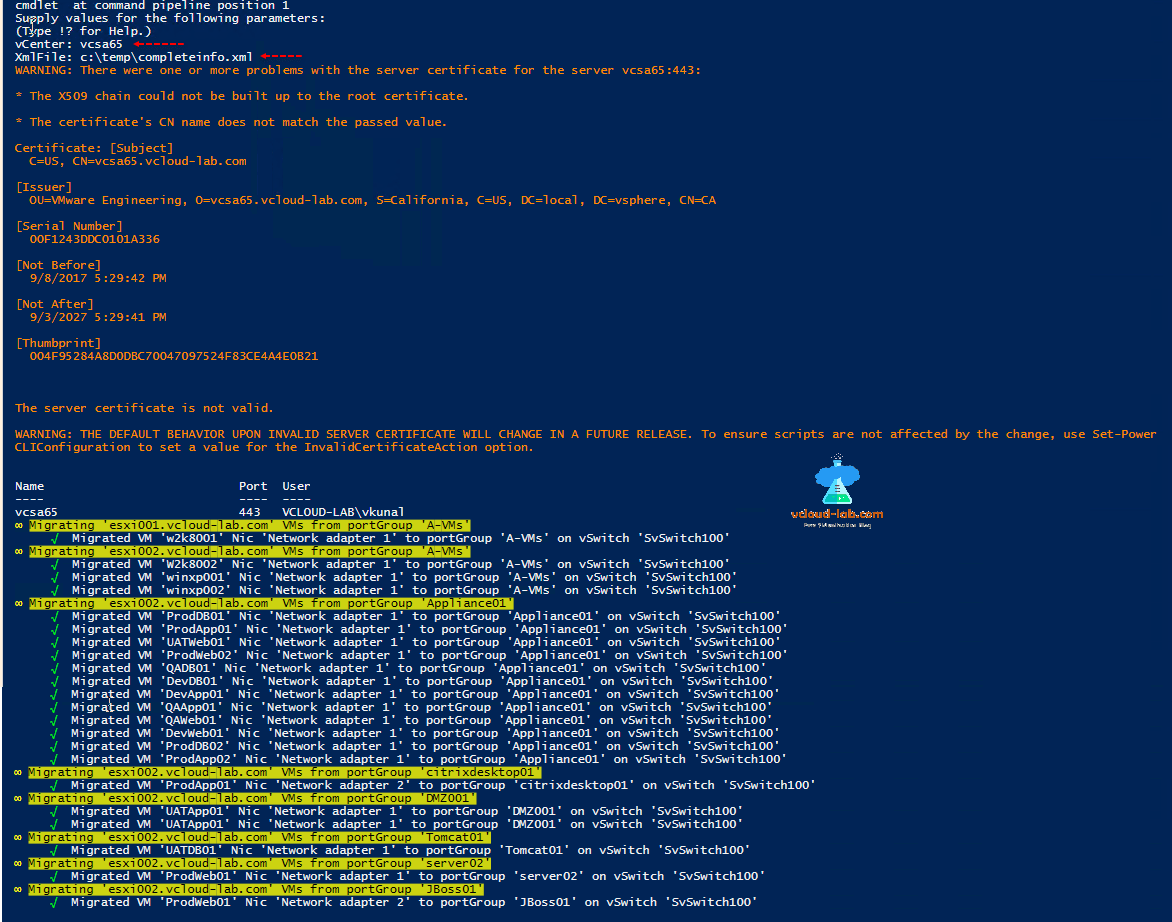 Part 3 VMware Powercli Migrate VMs to another network vGeek Tales