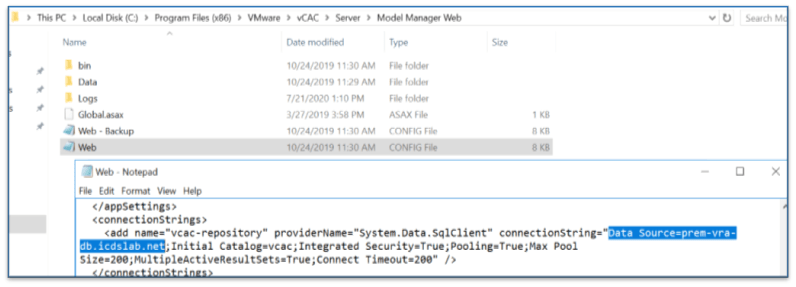 How to move vRealize Automation 7.x IaaS SQL database to new server