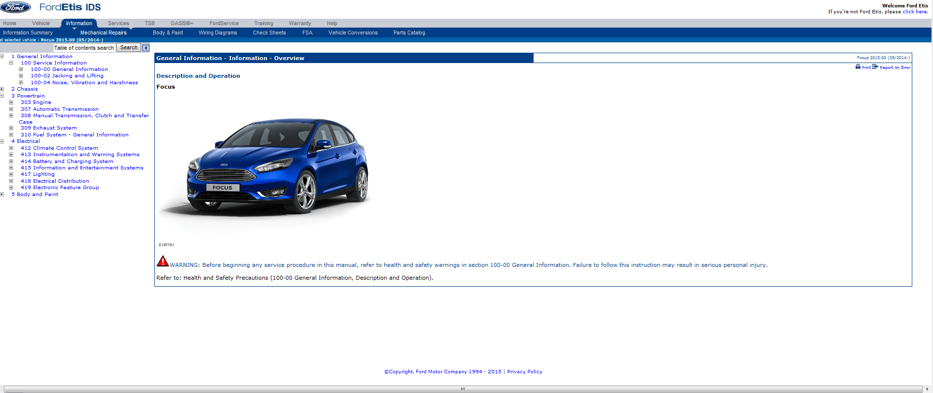 2015 Ford ETIS VMware GARAGE PRO REPAIR DATA MANUAL SOFTWARE DOWNLOAD