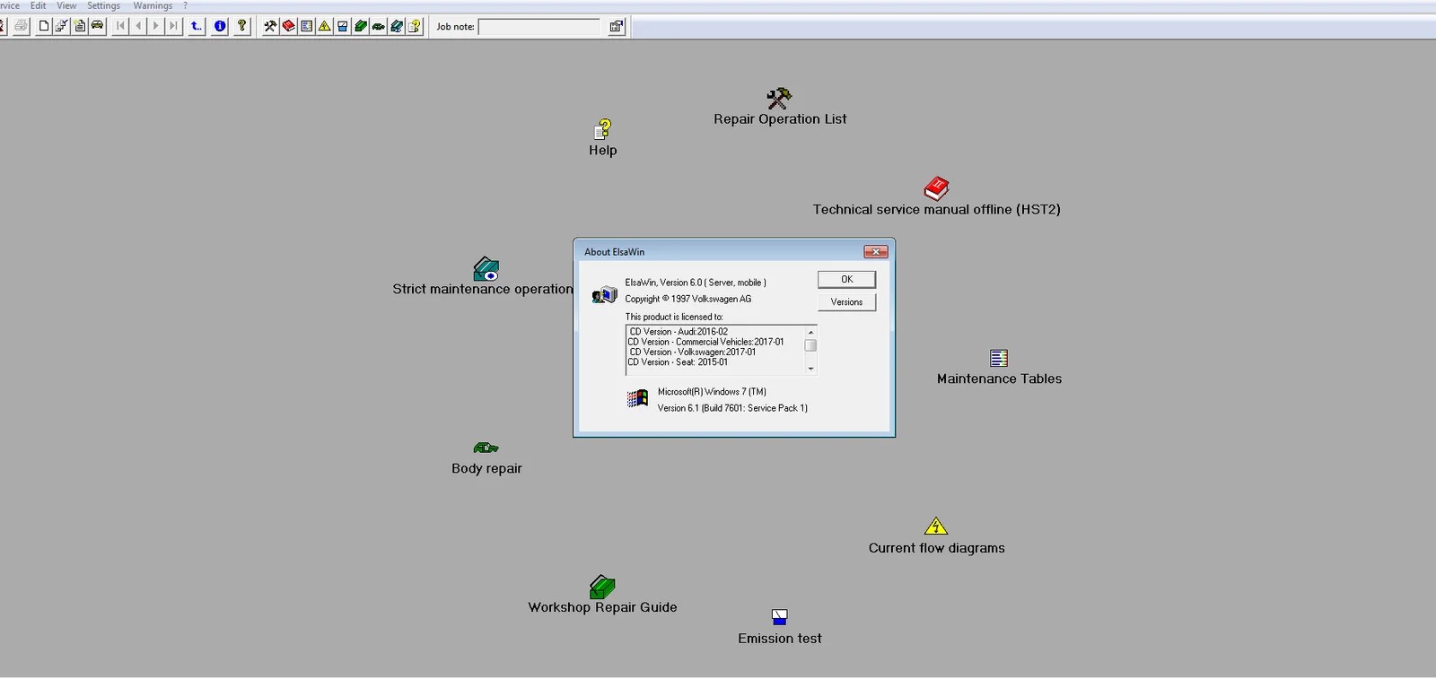 ElsaWin 6.0 VW,Audi,SEAT English Virtualbox image obd2 shop