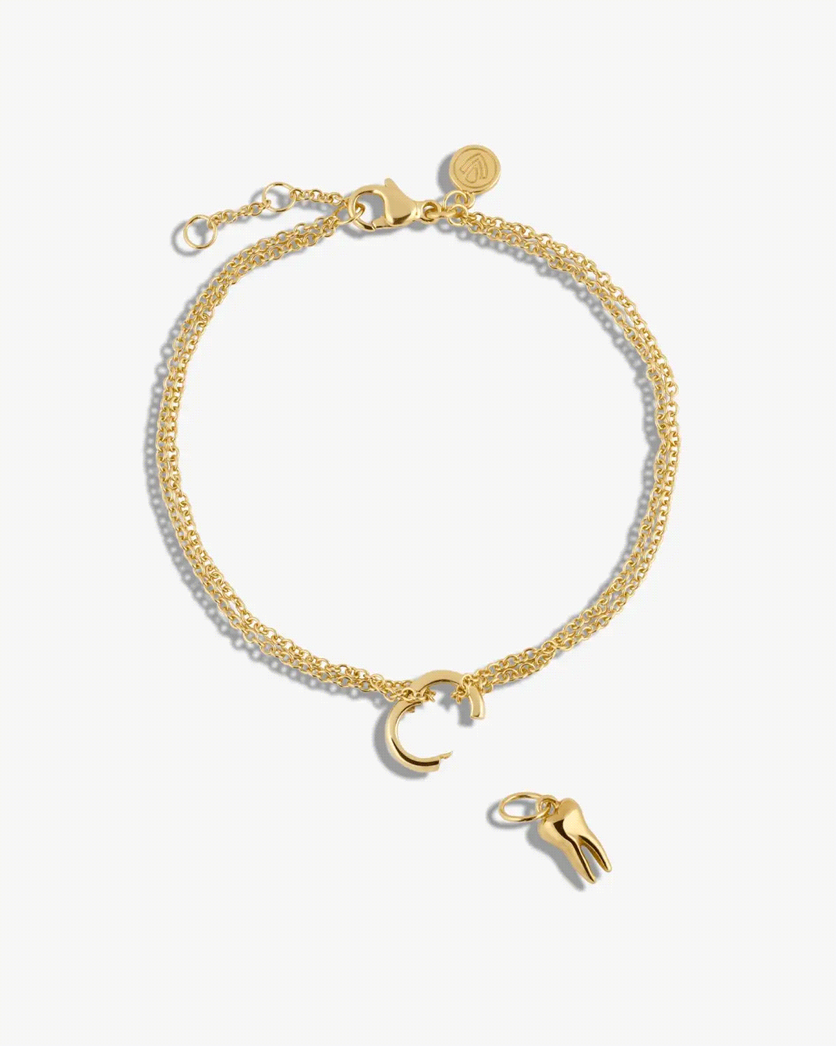 Double Chain Charm Bracelet Jewelry by V Coterie