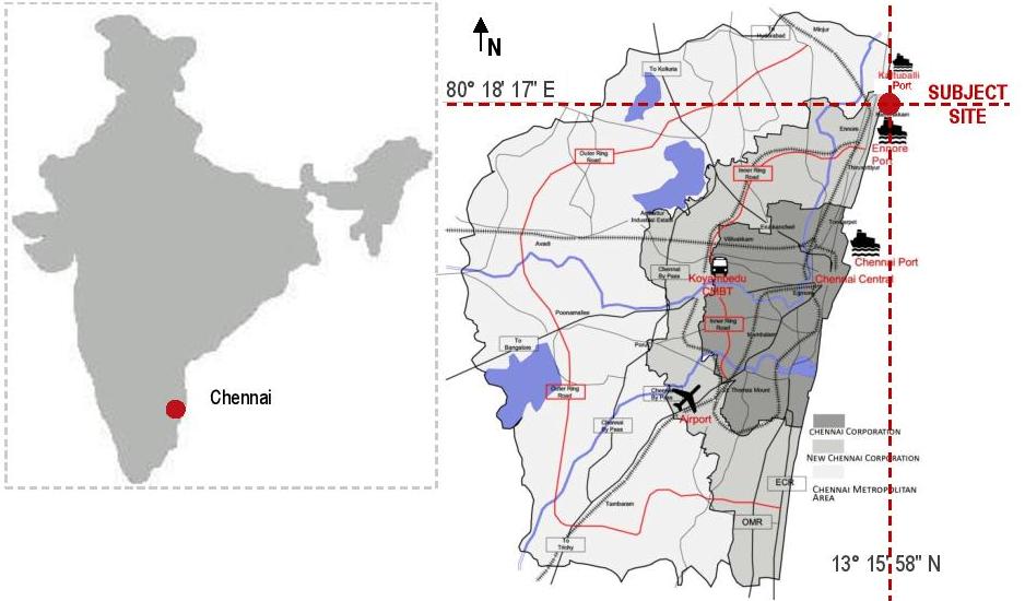 Chennai Location In Map Vcpl Ftwz Site Location Map - Value Creation Park
