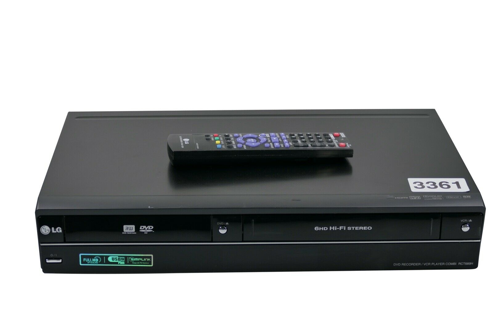 LG RCT689H DVD & VHS recorder (VHS copy to DVD)