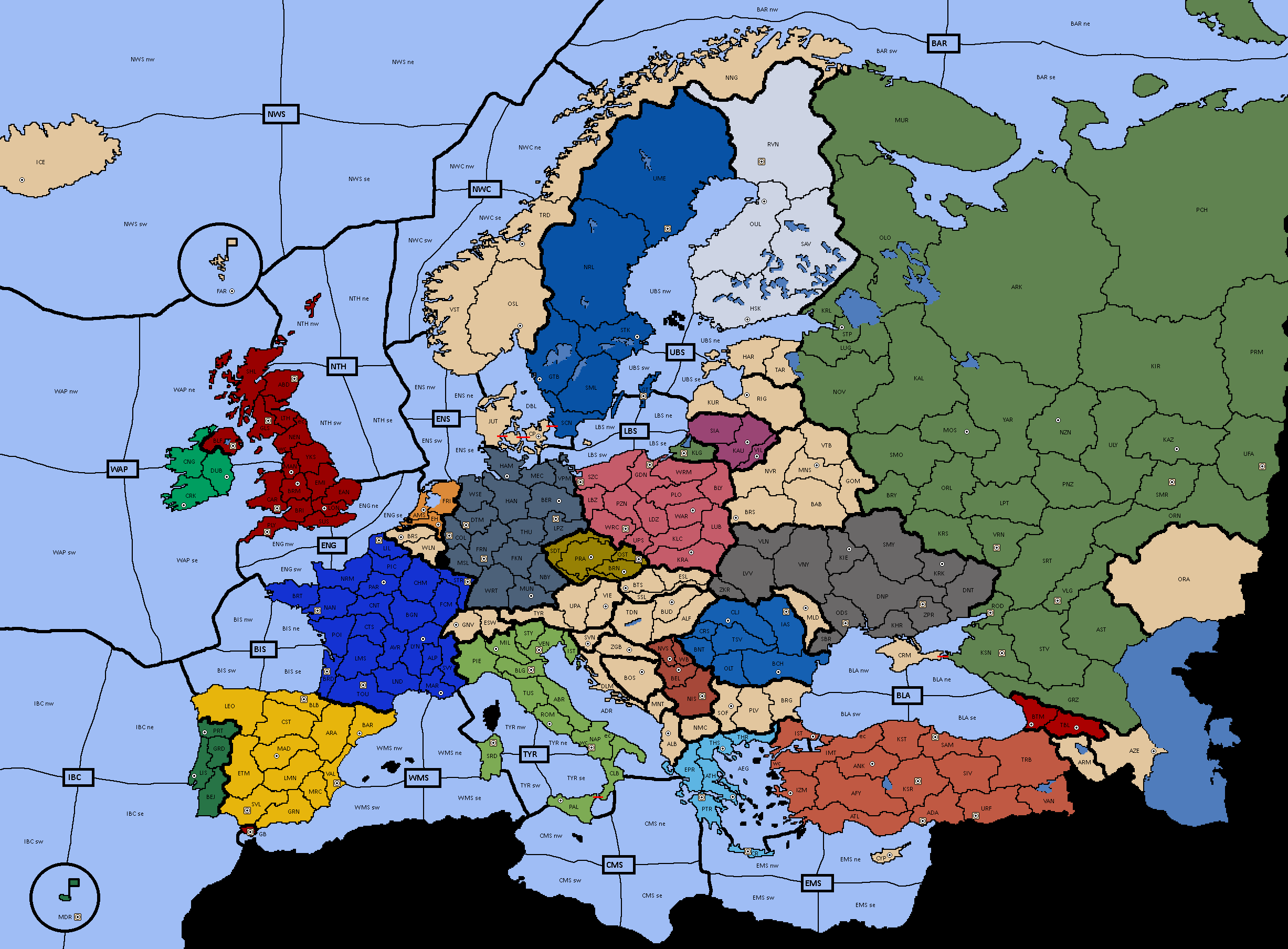 Pain Points De La Carte Europe Moderne Variants vDiplomacy