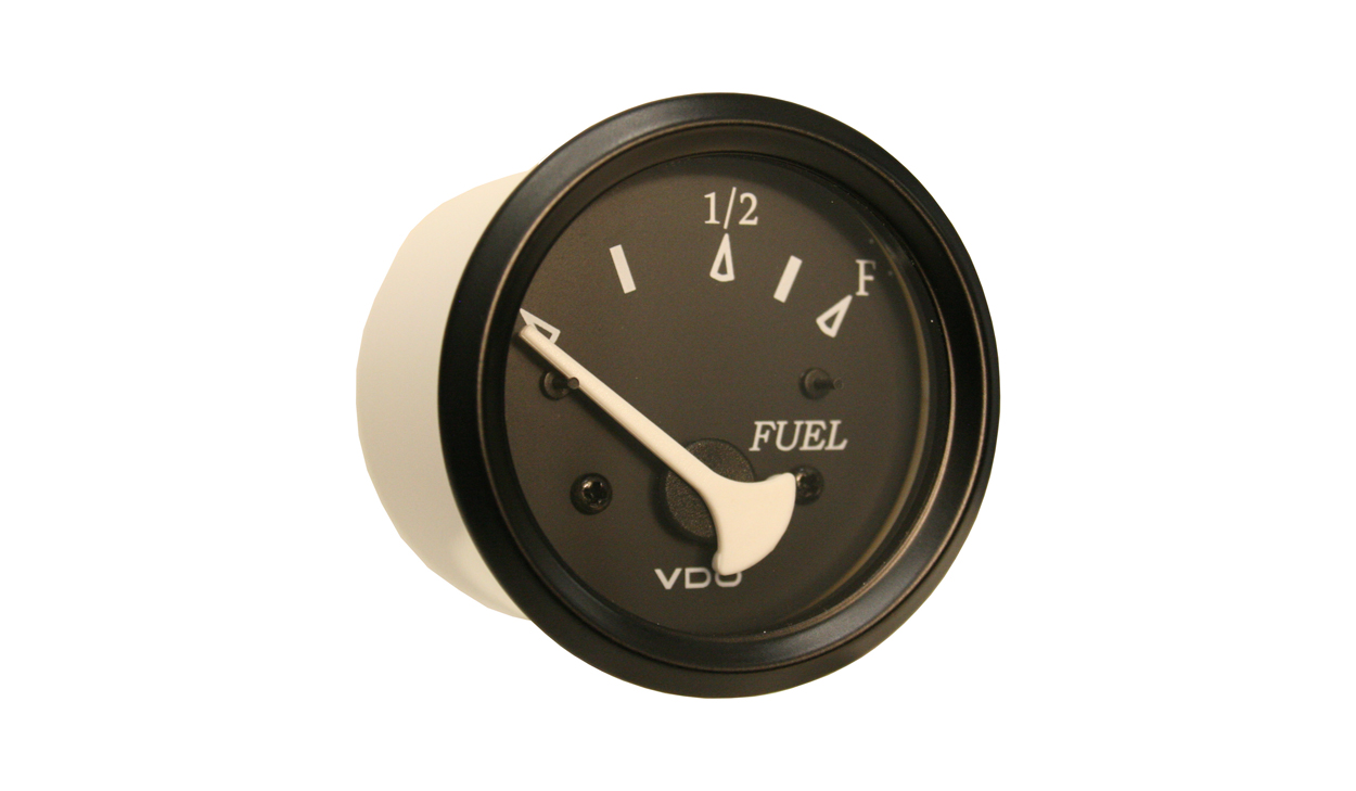 Fuel Level Gauge. Use with Marine 24033 Ohm Fuel Senders. 12V VDO