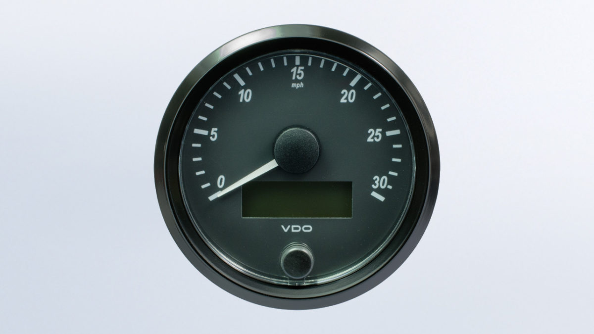 3 1/8in (80mm) 30mph speedometer. VDO Instruments