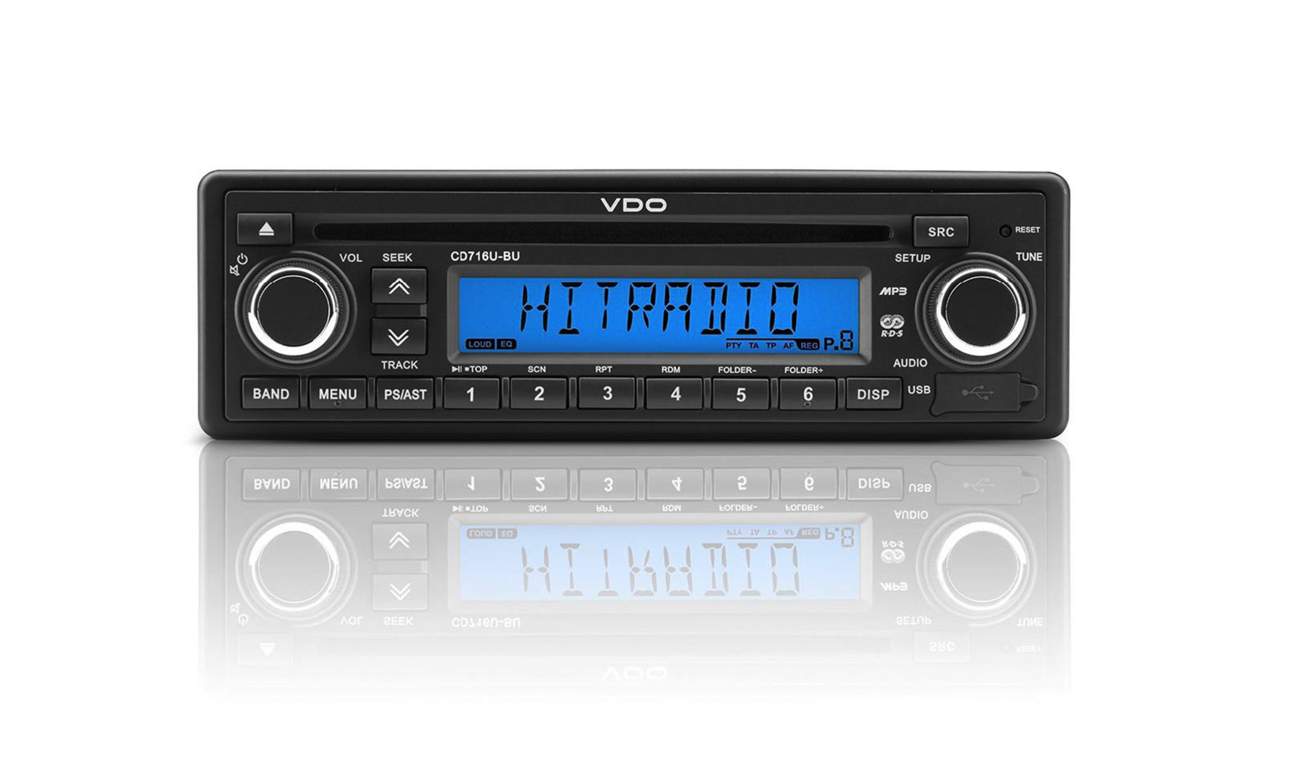 AM/FM Radio with CD and USB/AUX input 12V Kit - VDO Instruments