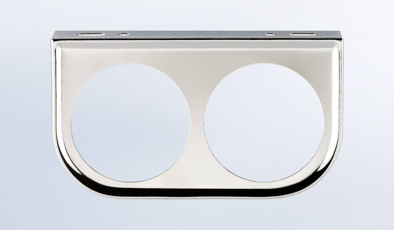 2 Gauge Mounting Bracket for 2 1/16" Gauges Chrome VDO Instruments