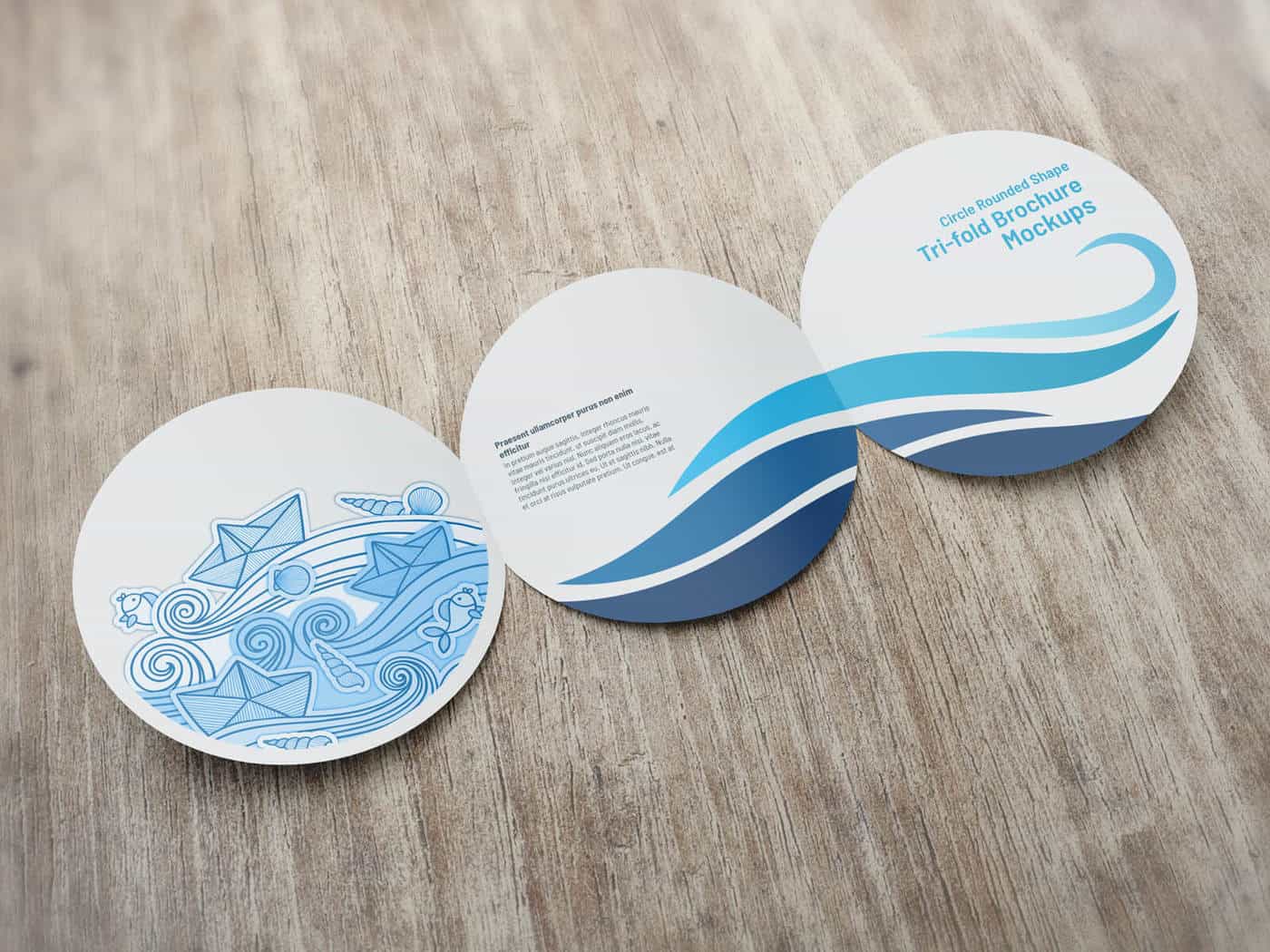 Circle Rounded Shape Brochure Mockups On Vectogravic Design