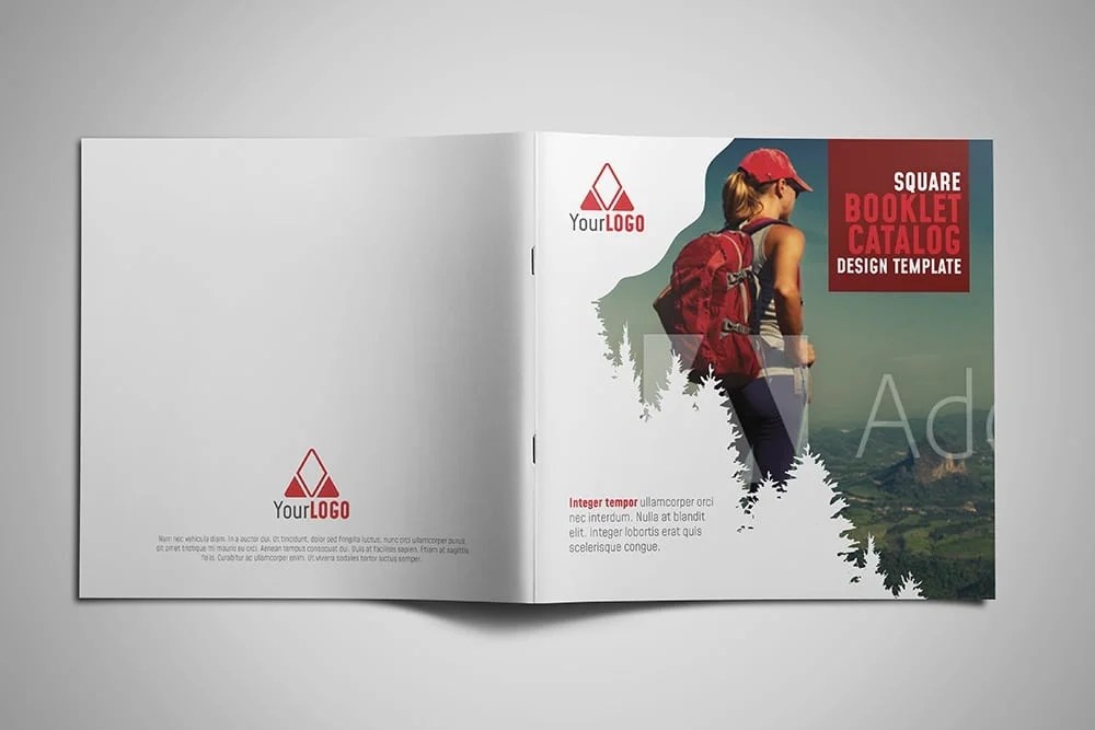 Square brochure catalog design template