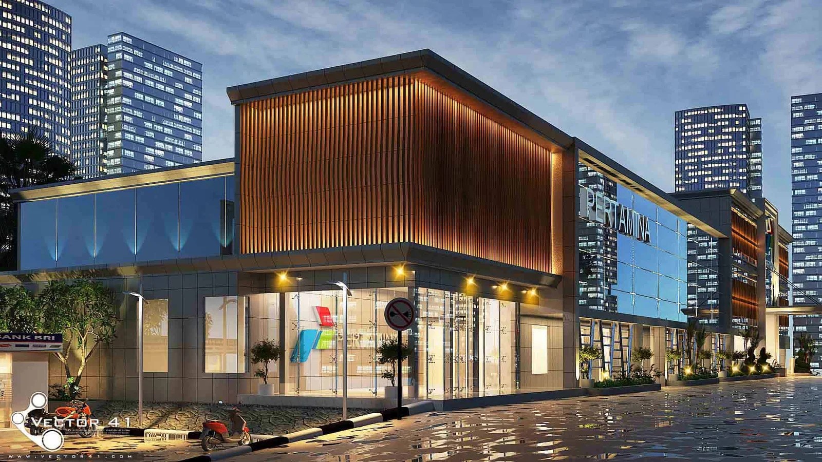 Desain Gedung Pertamina MOR 1 Medan VECTOR 41 ARSITEK